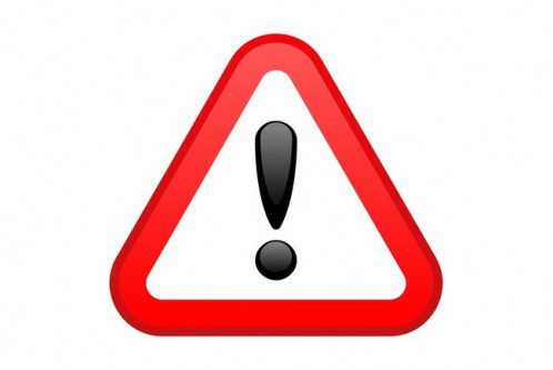 Warning Red Triangular Sign