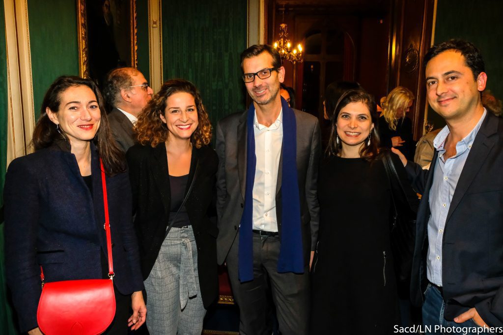 (de gauche à droite) Catherine Souyri-Desrosier (CNC), Julie-Jeanne Régnault (CNC), Guillaume Prieur (SACD), Lilian Hanania, Octavio Kulezs